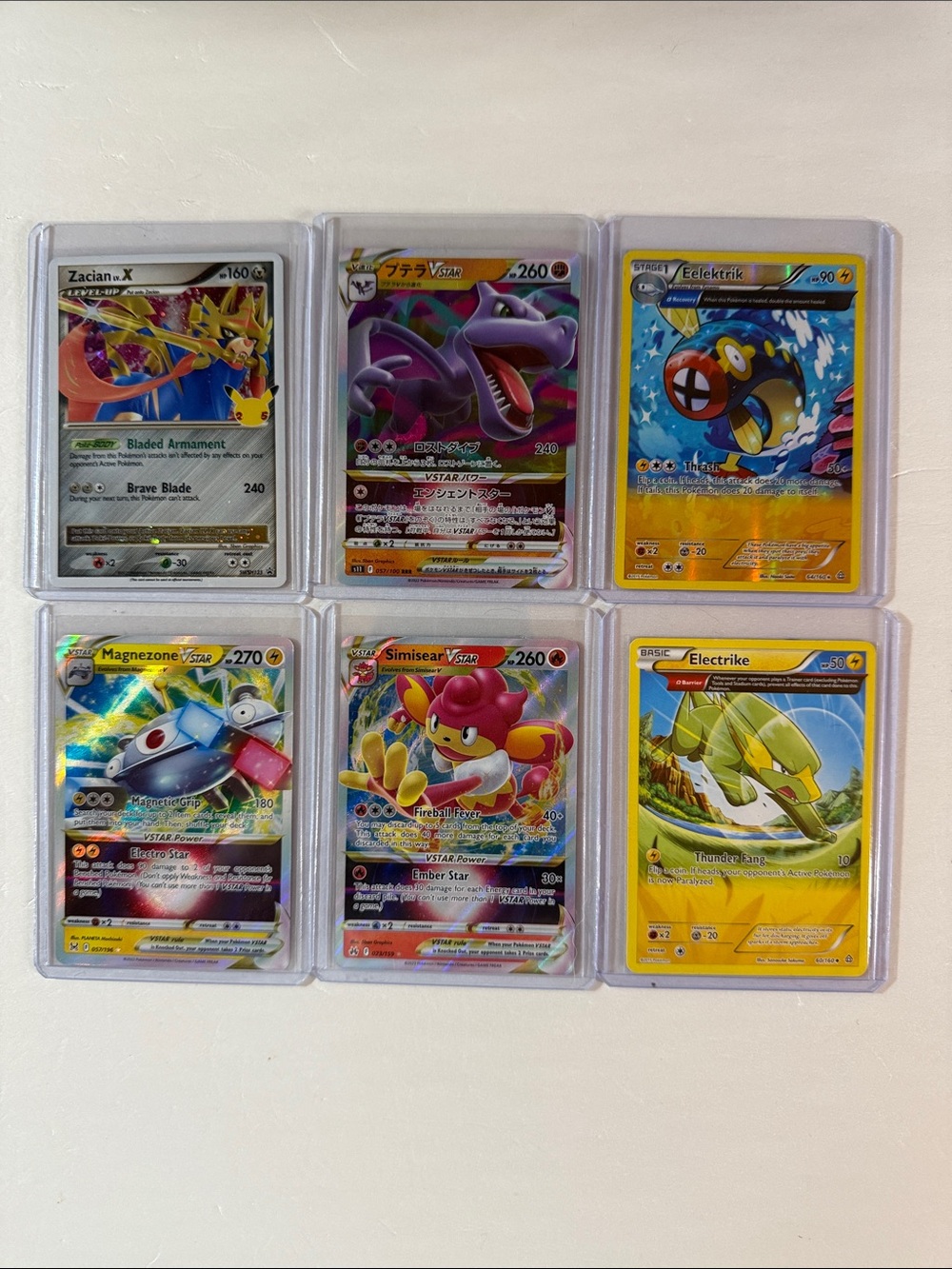 Pokemon TCG Holo Card Set - Yellow, Blue, Pink, Purple, Silver